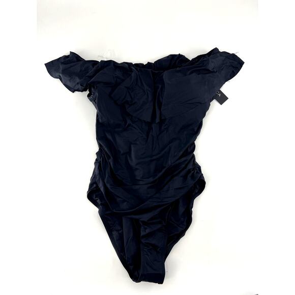 La Blanca Island Goddess Off Shoulder Ruffle One Piece Swimsuit 16 - Picture 3 of 12